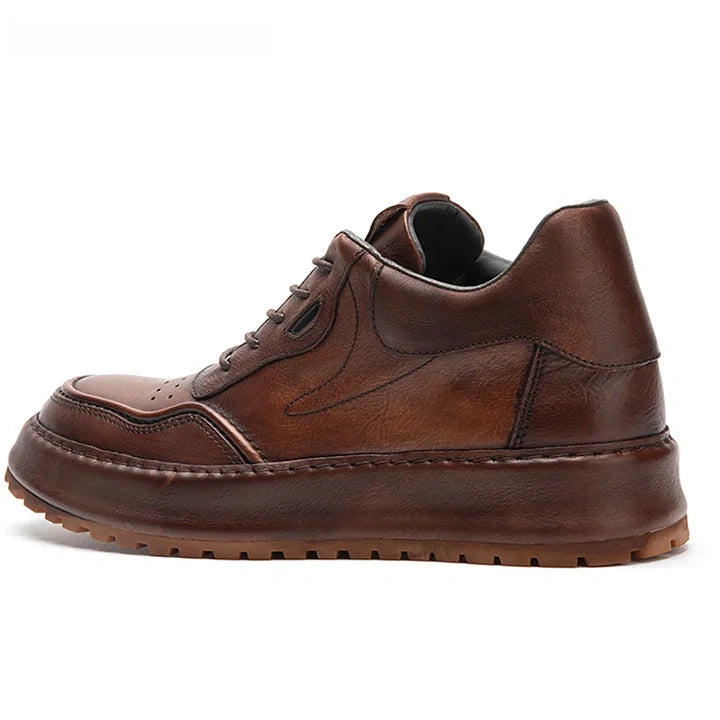 Calveto Handemade Retro British Style Trend Thick Sole Sneakers| Martin Boots