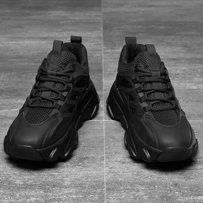 Calveto New Trend Leather Thick Sole Luxury Cowhide Sneakers