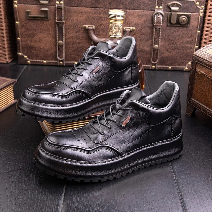 Calveto Handemade Retro British Style Trend Thick Sole Sneakers| Martin Boots