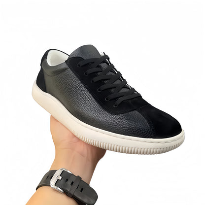 Calveto Simple Summer Fashion Casual White Sneakers | Genuine Leather Comfy Skate Shoes