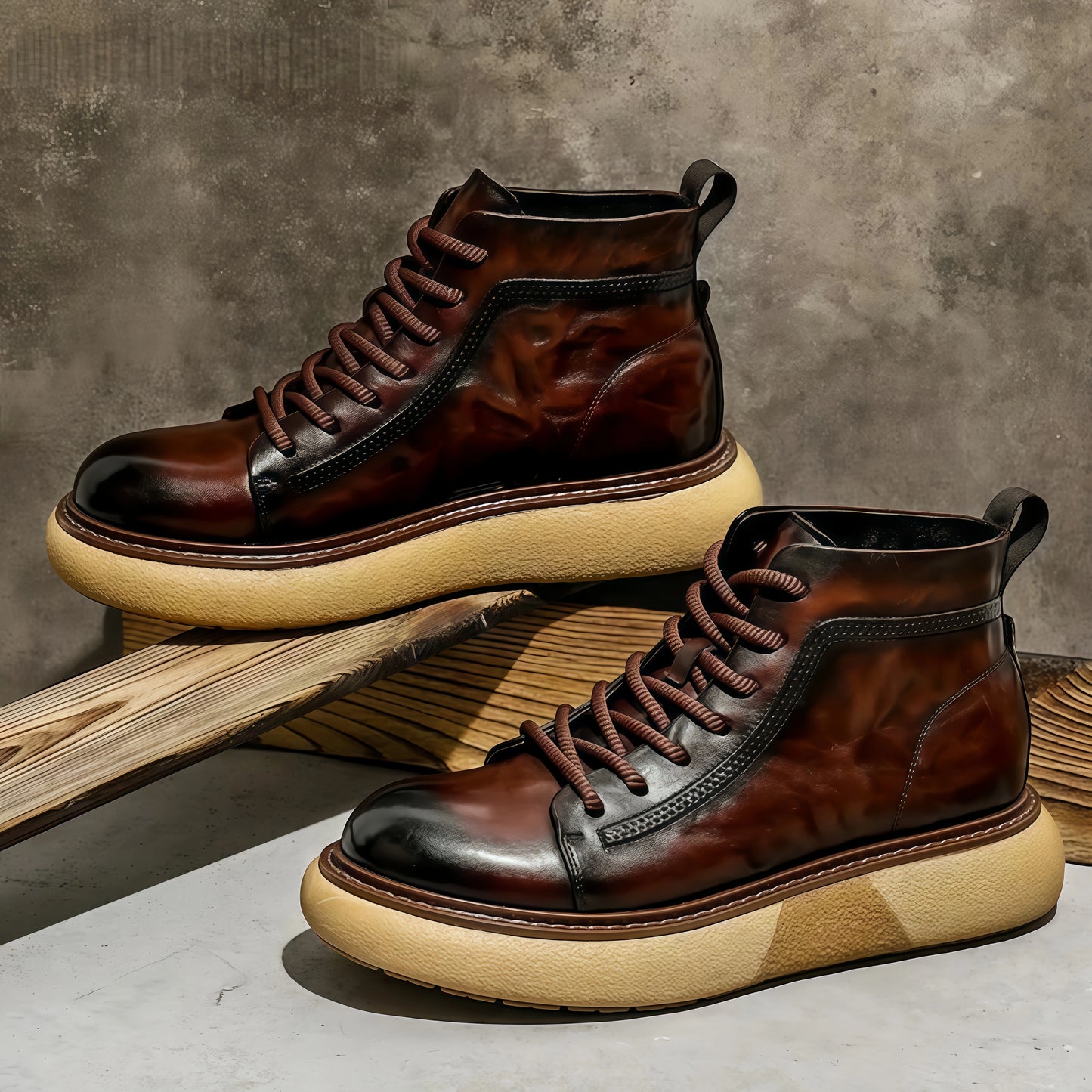 Calveto Leather Martin Thermal Fashion Luxury Men's Boots