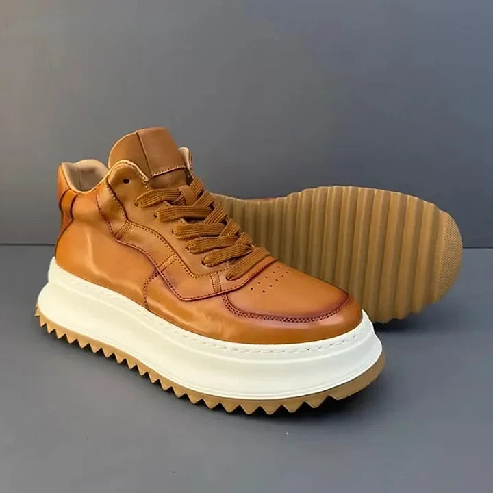 Calveto Handmade Retro Mid-top Casual Men Boots