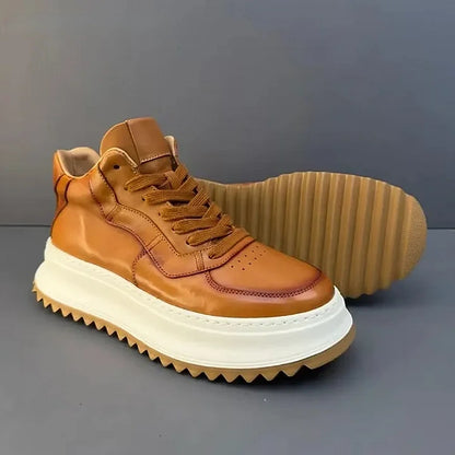 Calveto Handmade Retro Mid-top Casual Men Boots