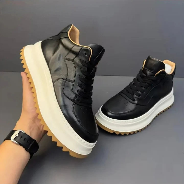 Calveto Handmade Retro Mid-top Casual Men Boots