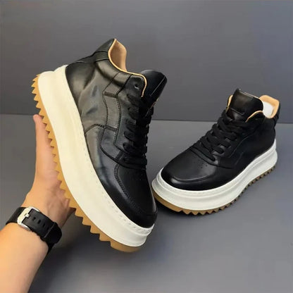 Calveto Handmade Retro Mid-top Casual Men Boots