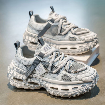 Calveto™ Deconstructed Layered Chunky Sneakers – Vintage Wash