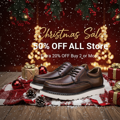 Calveto Handmade Men's Business Soft Cowhide Casual Derby Shoes