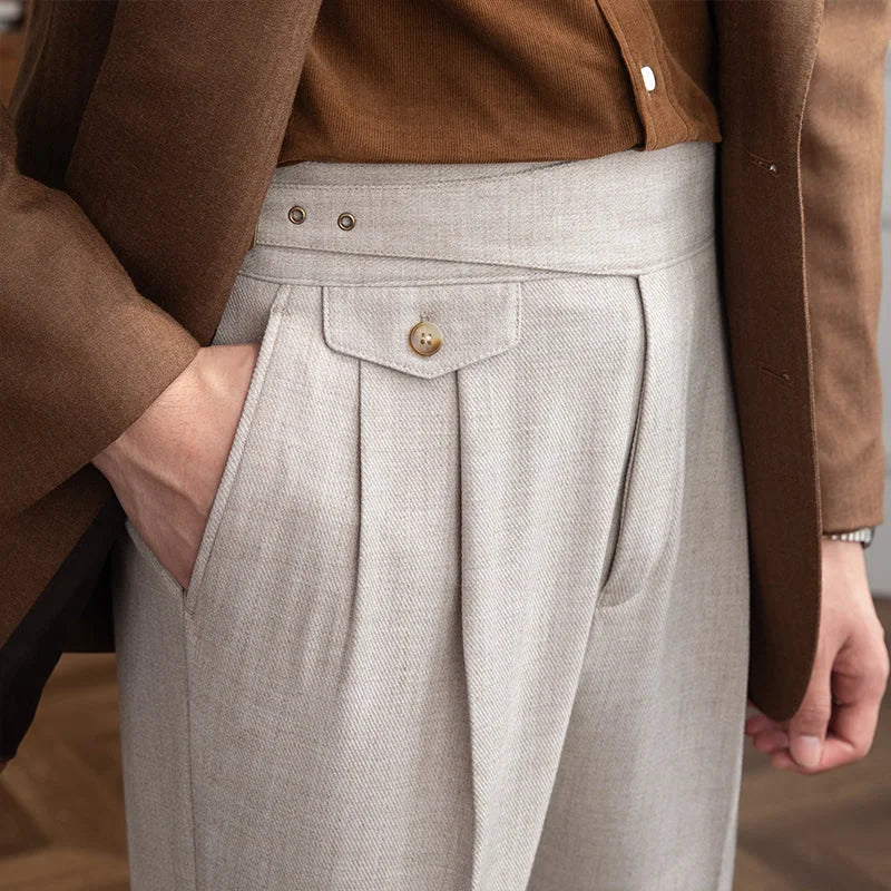 Calveto High-waisted Straight-leg Pants