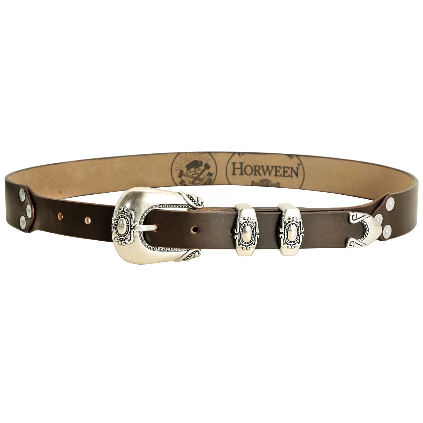 Vintage Western Belt w/ Embossed Buckle for Men  | Handcrafted Genuine Leather Business & Casual Belts