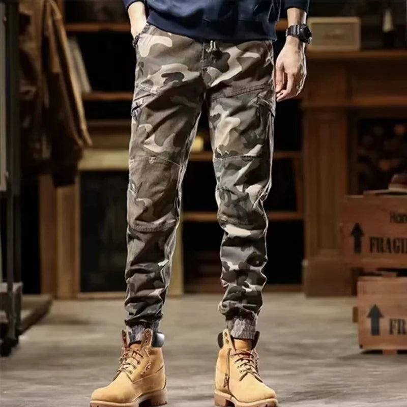 Calveto Vintage Casual Cargo Pants