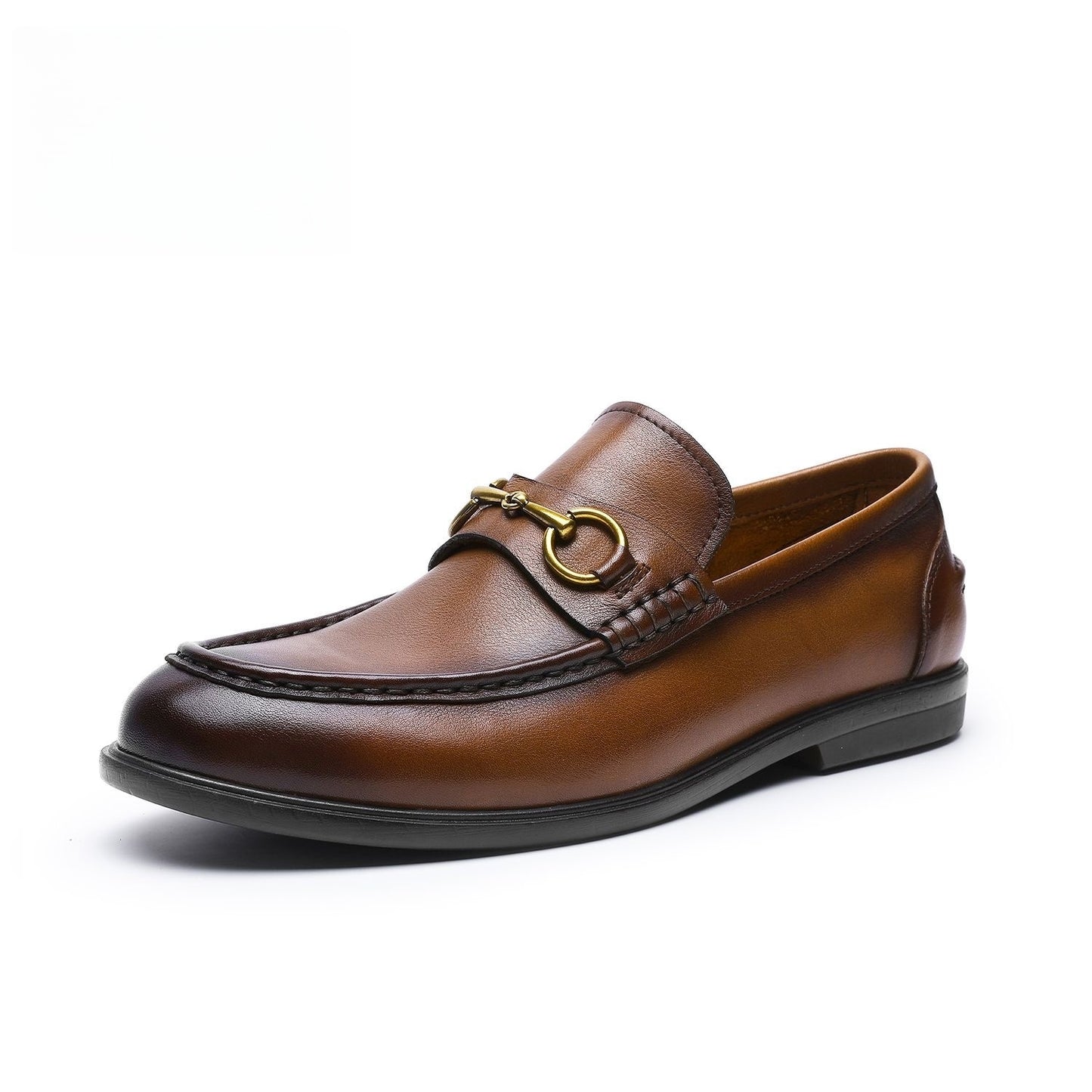 Breathable Summer Business Casual Slip-on Loafers for Men | Genuine Leather Sole, Lightweight & Comfortable Driving Shoes
