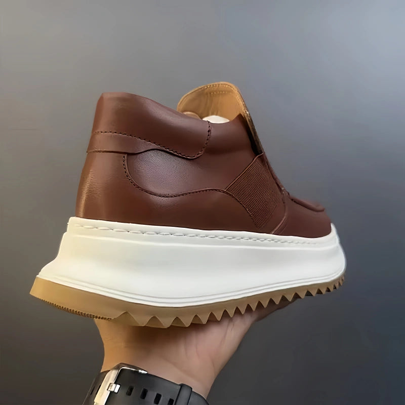 Calveto Handmade Retro British Style Horsehide Ankle Boot