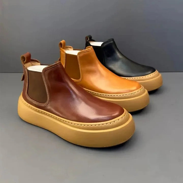 Calveto Handmade Retro Horsehide Chelsea Boot| Sports Style