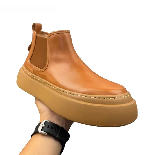 Calveto Handmade Retro Horsehide Chelsea Boot| Sports Style