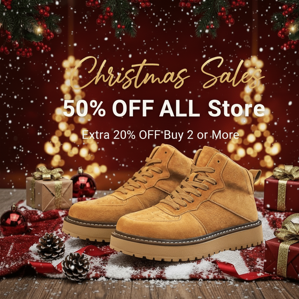 Calveto Handmade Retro British Martin Boots|Versatile Leather Boots for Men