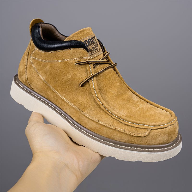 Calveto Handemade Retro British Style Trend Casual Leather Boots | Martin Boots