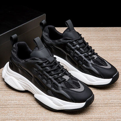 Calveto Thick Sole Trend Luxury Casual Shoes | Men's Breathable Fashion Sneakers