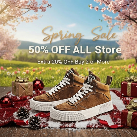 Calveto Handmade Retro Boots Fashion Casual Shoes