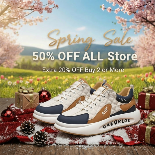 Calveto Retro Casual Sneakers for Sports | Breathable Hollow-out Design
