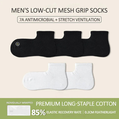 Premium Cotton No-Show Socks - Breathable & Anti-Odor with 90° Heel