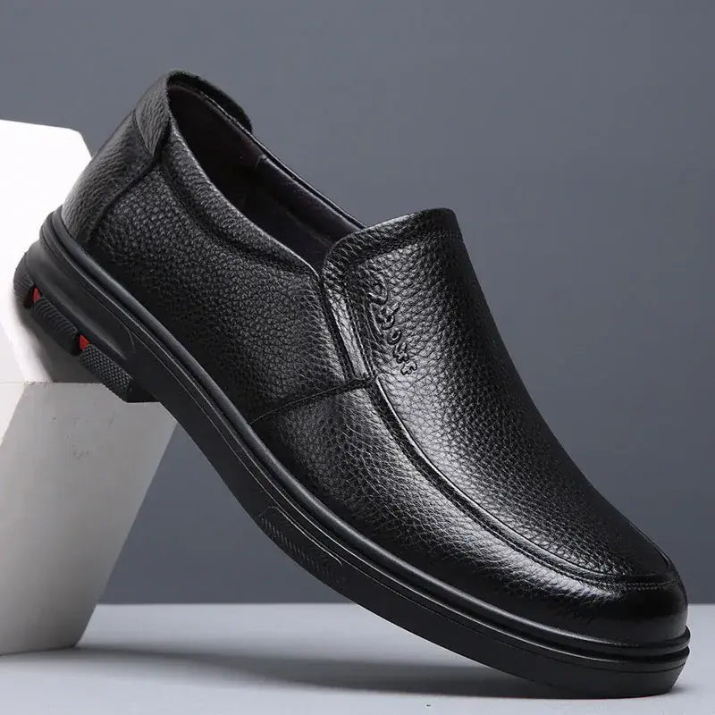 Soft sole lightweight breathable leather loafers
