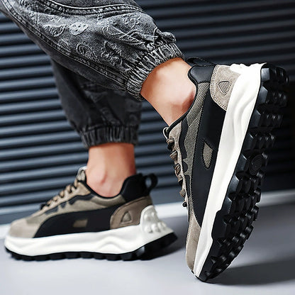 Calveto™ All-Day Comfort TrailRunner Chunky Sneakers | Breathable Mesh & Suede