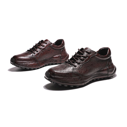 Crafton Heritage - Men's Genuine Wild Cowhide Breathable Soft Sole Stylish Business Retro Casual Jogging Shoes