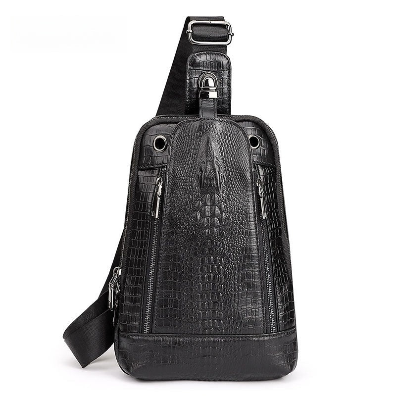 Men's vintage genuine leather shoulder crossbody bag