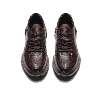 Crafton Heritage - Men's Genuine Wild Cowhide Breathable Soft Sole Stylish Business Retro Casual Jogging Shoes