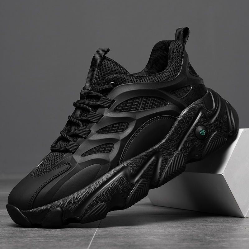 Calveto New Trend Leather Thick Sole Luxury Cowhide Sneakers