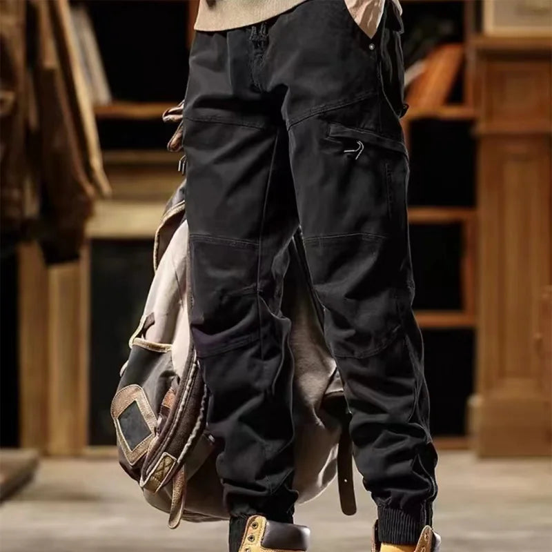 Calveto Vintage Casual Cargo Pants