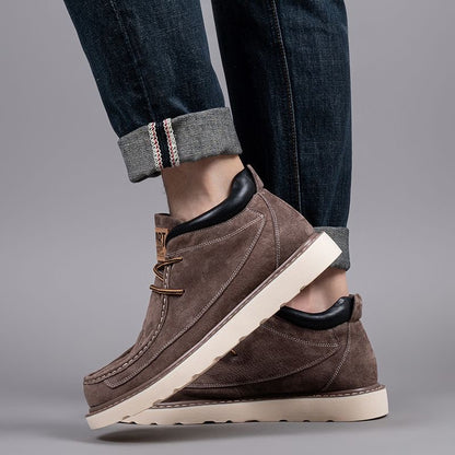 Calveto Handemade Retro British Style Trend Casual Leather Boots | Martin Boots