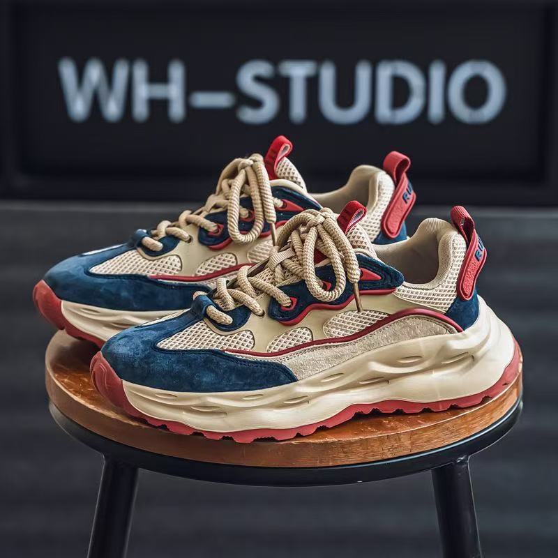 Calveto Handmade Retro Chunky Sneakers|Casual Jogging Shoes