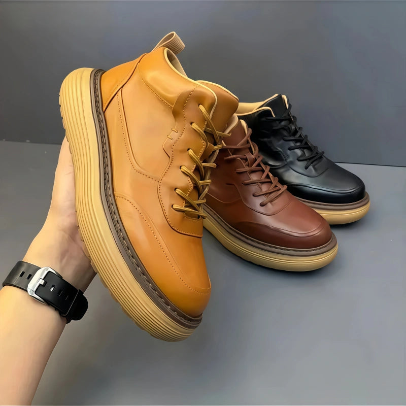 Calveto Handmade Retro Luxury Horsehide Boot