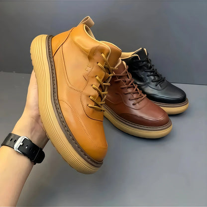 Calveto Handmade Retro Luxury Horsehide Boot