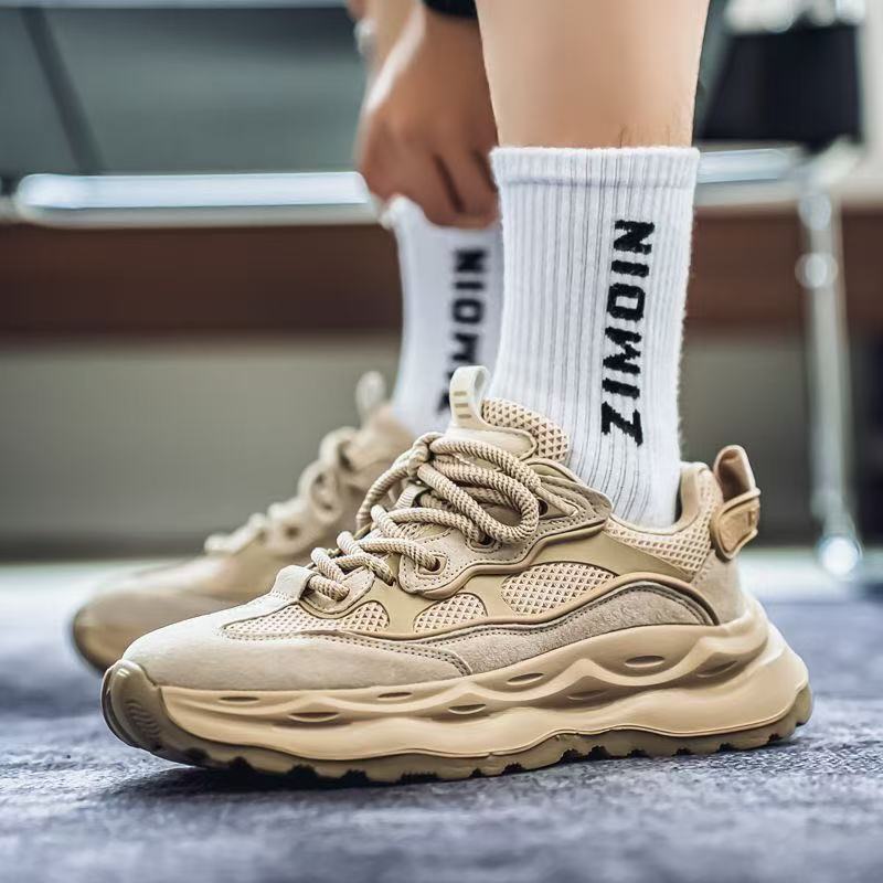 Calveto Handmade Retro Chunky Sneakers|Casual Jogging Shoes