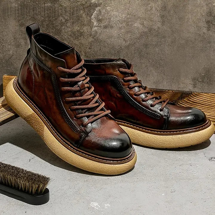 Calveto Leather Martin Thermal Fashion Luxury Men's Boots