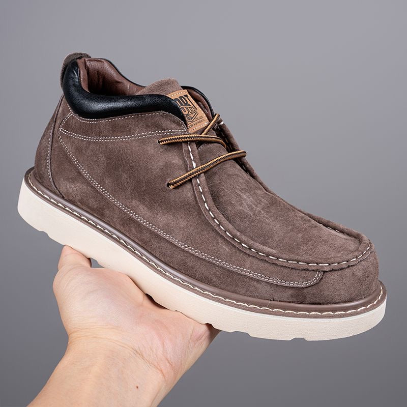 Calveto Handemade Retro British Style Trend Casual Leather Boots | Martin Boots