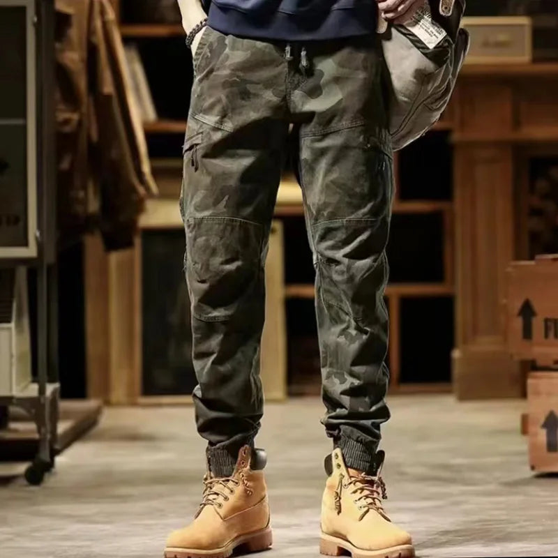 Calveto Vintage Casual Cargo Pants