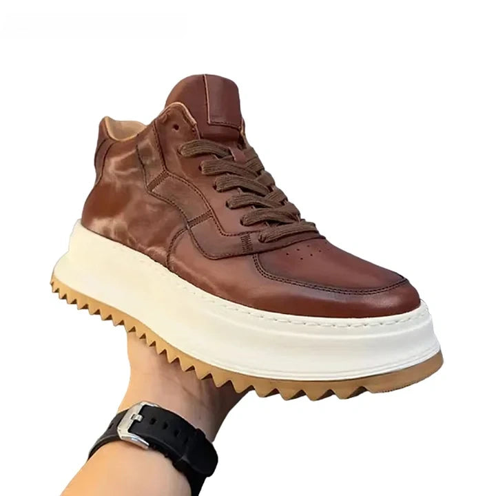 Calveto Handmade Retro Mid-top Casual Men Boots