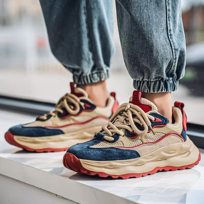 Calveto Handmade Retro Chunky Sneakers|Casual Jogging Shoes