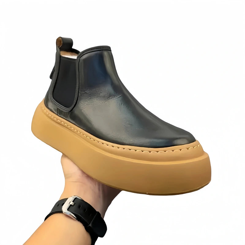 Calveto Handmade Retro Horsehide Chelsea Boot| Sports Style