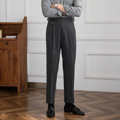 Calveto High-waisted Straight-leg Pants