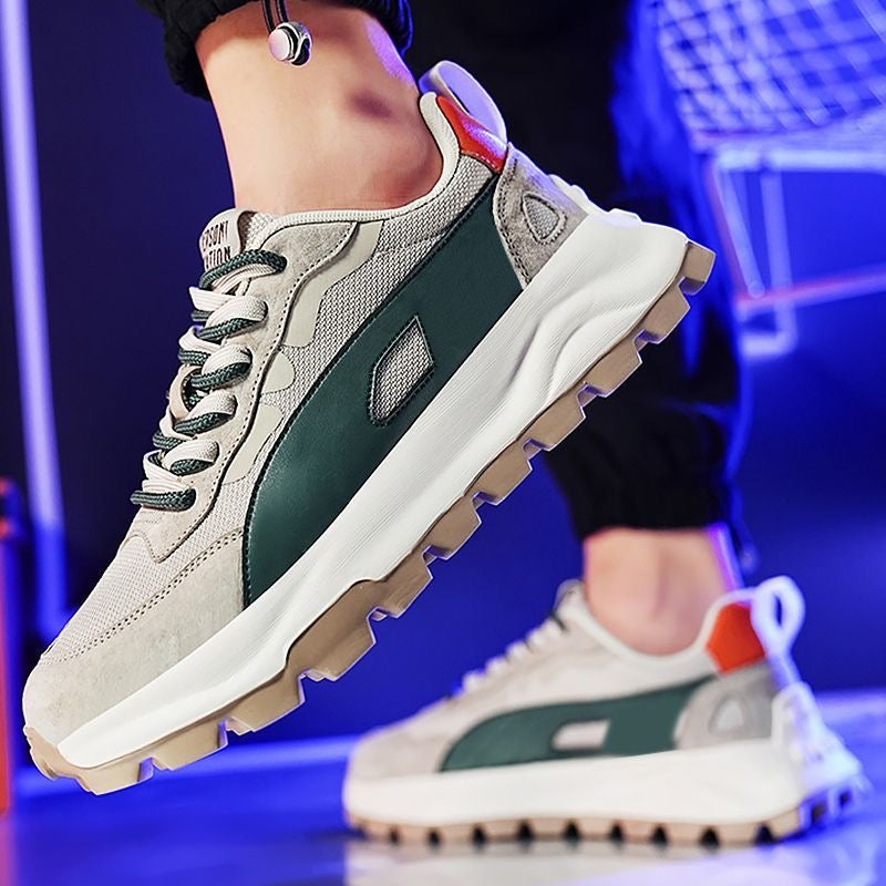Calveto™ All-Day Comfort TrailRunner Chunky Sneakers | Breathable Mesh & Suede
