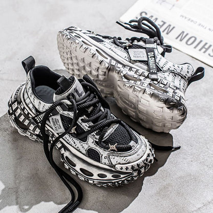Calveto™ Deconstructed Layered Chunky Sneakers – Vintage Wash