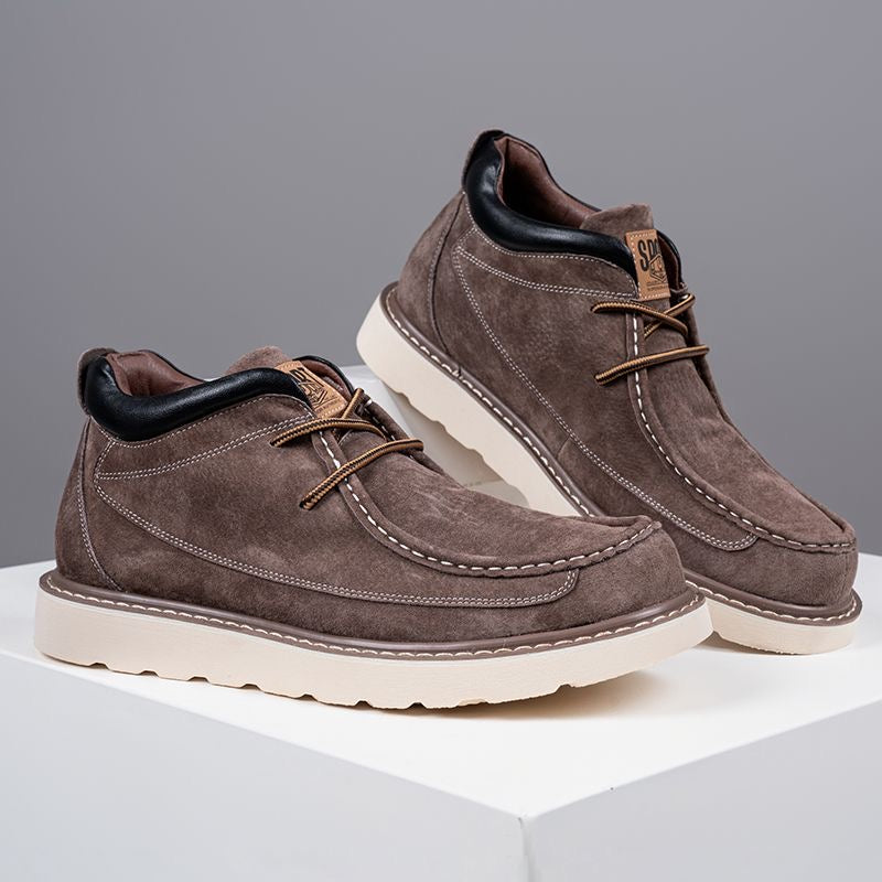 Calveto Handemade Retro British Style Trend Casual Leather Boots | Martin Boots