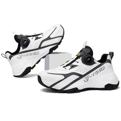 Calveto Breathable Casual Cowhide Chunky Sole Height-Enhancing Sneakers