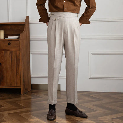 Calveto High-waisted Straight-leg Pants