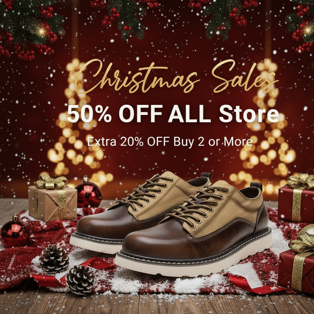 Calveto Handmade Retro British Style Cowhide Sneakers