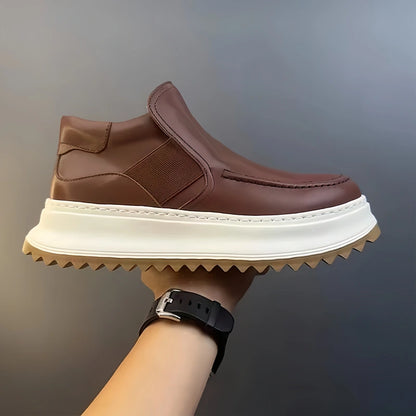 Calveto Handmade Retro British Style Horsehide Ankle Boot